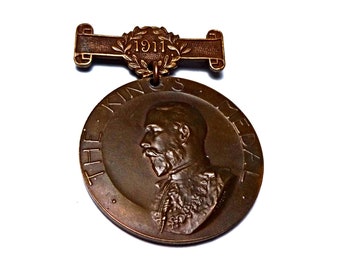 King George V, Frank Ransom Medal, The King's Medal, Antique Royal, 1911 Punctual Attendance, London County Council, Royal Commemorative