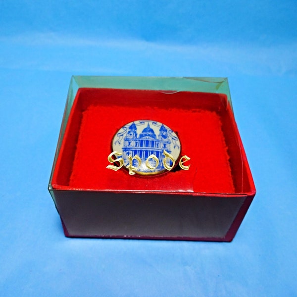 Spode China, Tiny Lidded Trinket Box, 1981 Royal Wedding Souvenir, St Paul's Cathedral, Lady Diana, Prince Charles, Royal Collectable