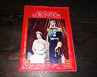 Weekly Illustrated, 1937 Coronation King George VI, Souvenir and Guide, British Magazine, UK Royalty, Queen Elizabeth, Queen Mary, Ephemera