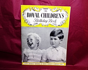 Prince Charles, Princess Anne, The Royal Children's Birthday Book, 1950s Pitkin Pictorial Souvenir, Princess Royal, Duke of Cornwall, Photos