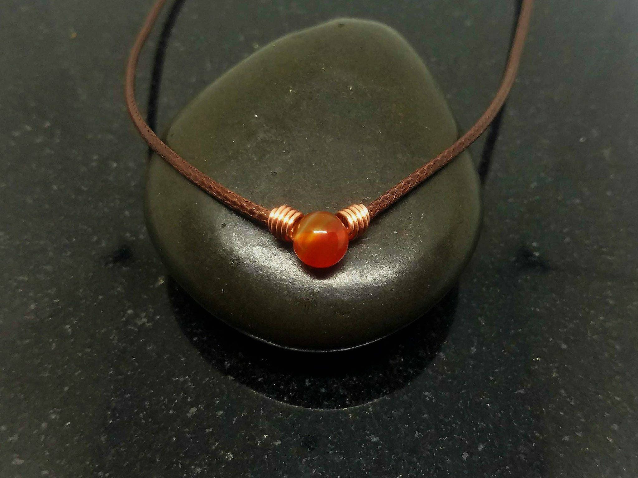 Carnelian necklace choker, Healing Choker Necklace, Crystal Choker, C…