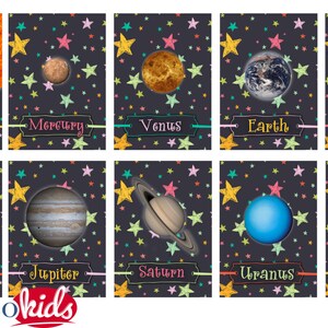 STARS and PLANETS Printable Educational Solar System Banner Space and ...