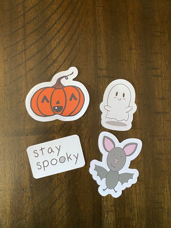 Halloween Spooky Sticker Pack Die-cut Standard Stickers | Etsy