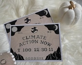 Climate Action Now, Countdown Clock, Ouija Board Spooky Art Print