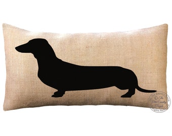 Dachshund Sausage Dog Cushion Cover Funny Novelty Long Throw
