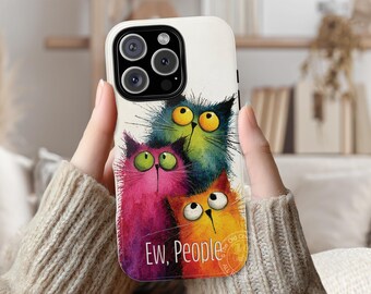 Halloween Cat Tough Phone Case Spooky Anti-Social Kitty