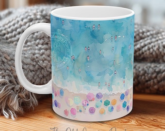 Ocean Wave Coffee Mug Beach Lover Gift Coastal Decor