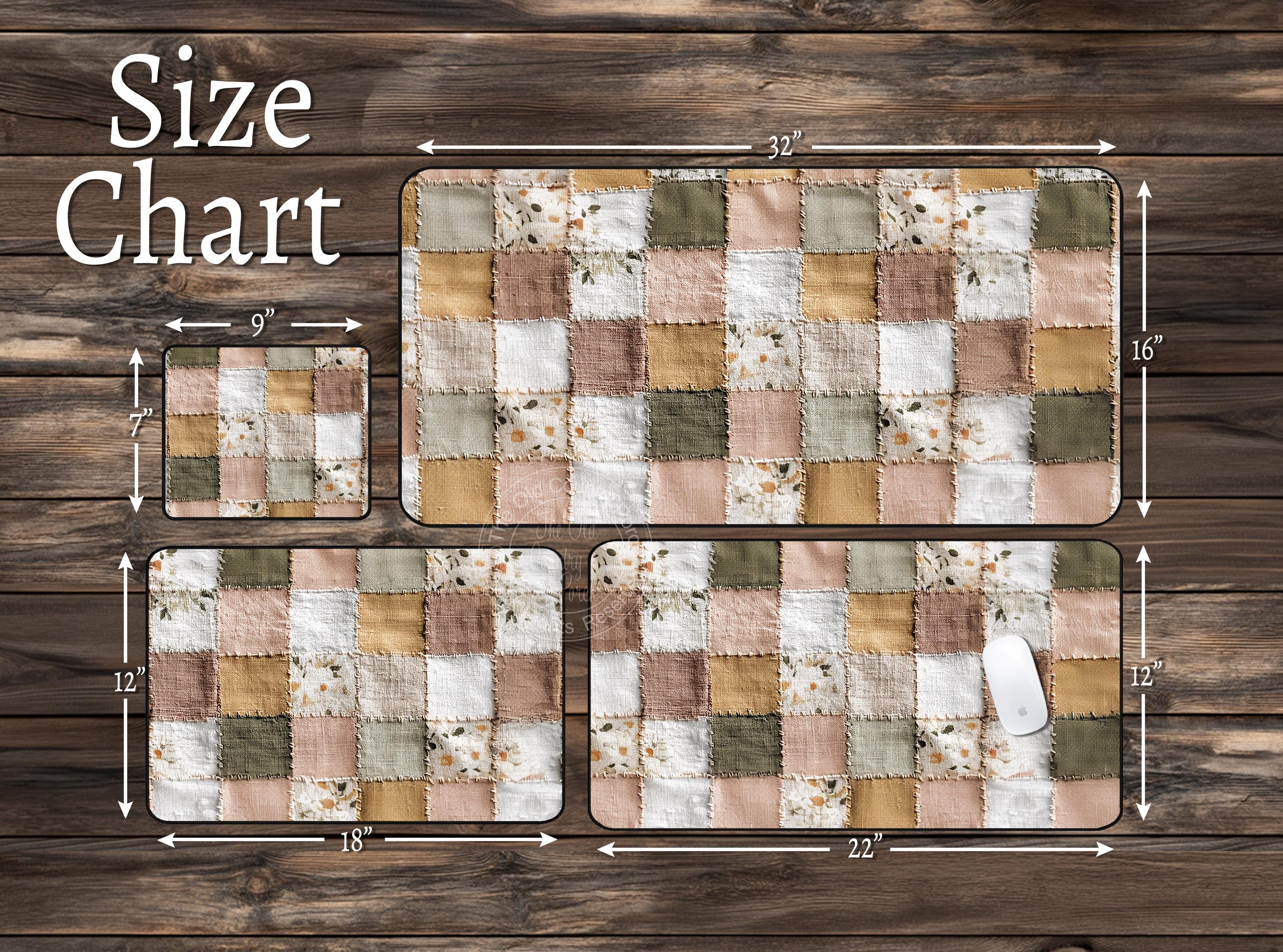 Mat Stack Neutral Neutral Linen Patchwork Style Desk Mat - Etsy