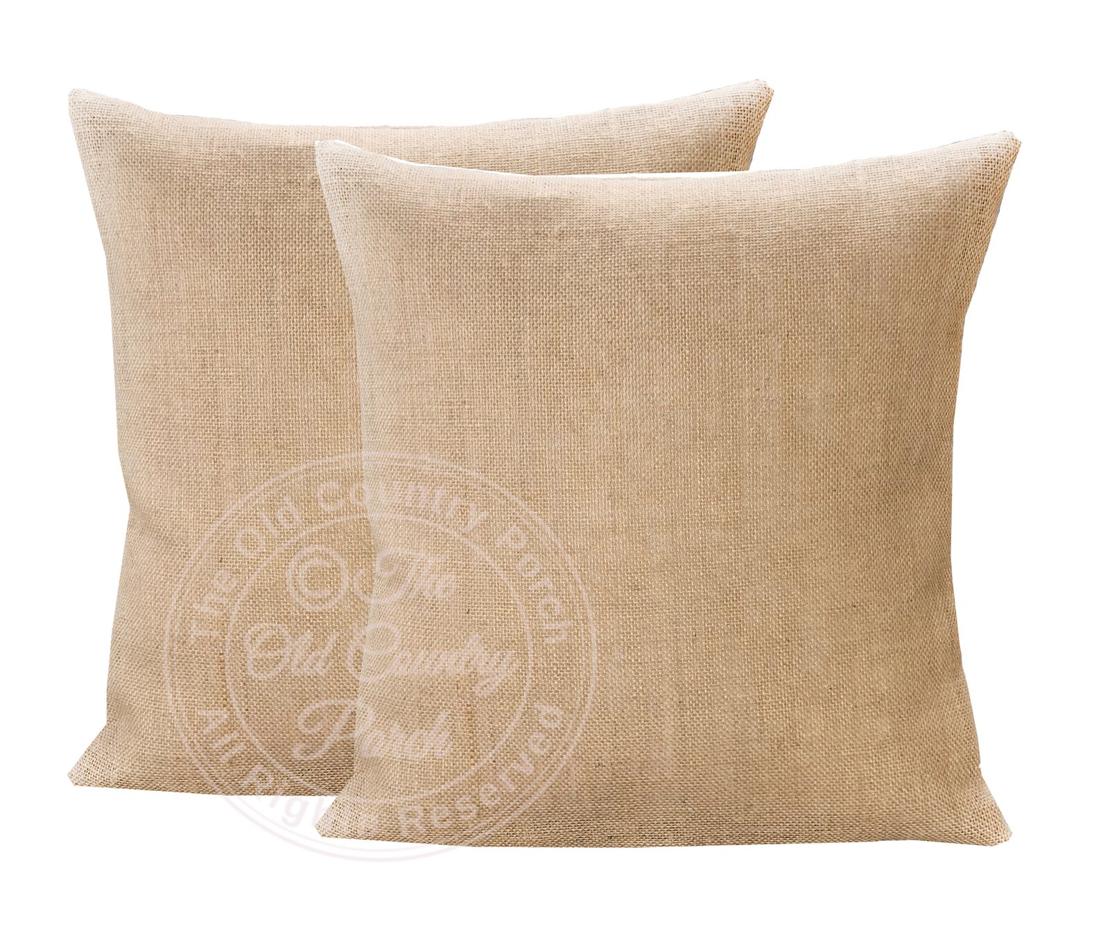 Set of 2 Burlap Pillow Covers Fits 16 X 16 Insert Ships Etsy