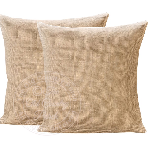 Burlap Pillow Covers Etsy