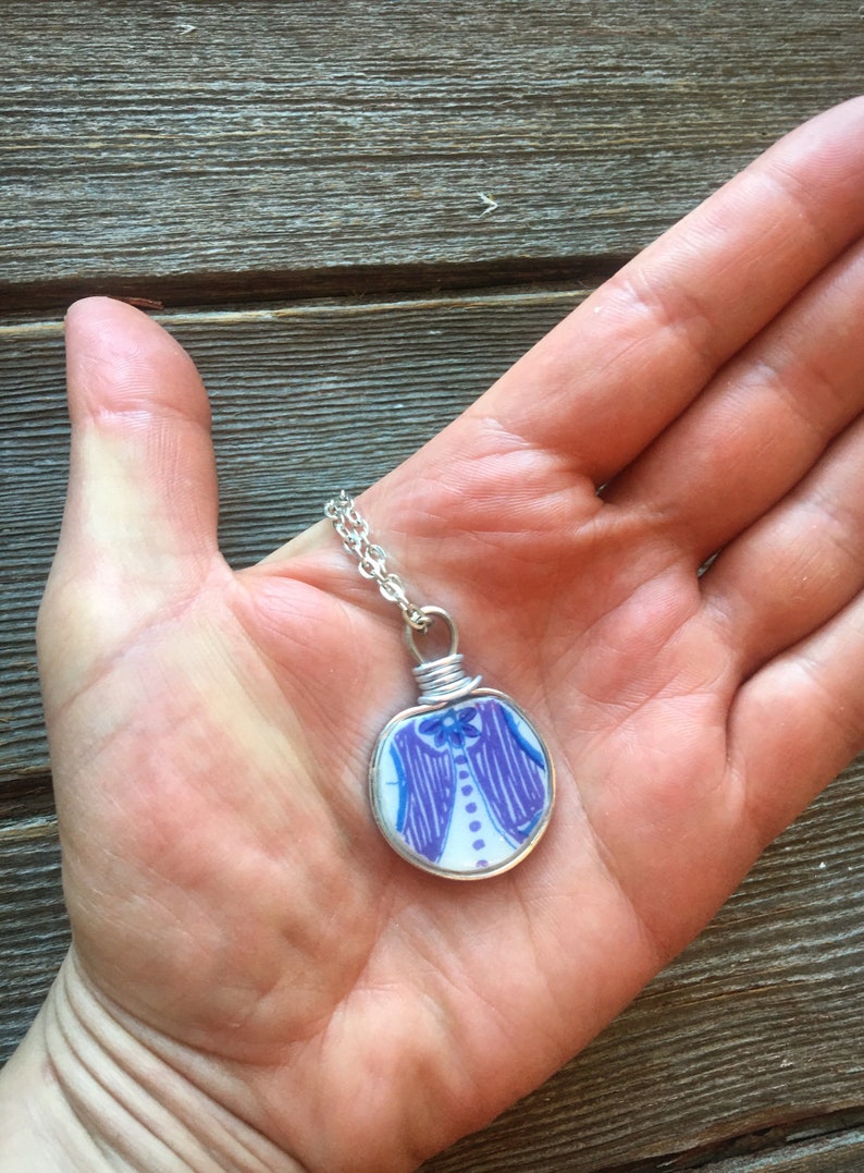 Lotte Norwegian Broken Dishes Necklace Made From Broken Etsy