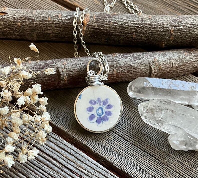 Lotte Norwegian Broken Dishes Necklace Made From Broken Lotte Plate