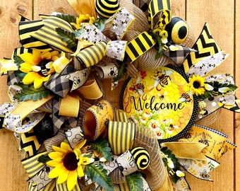 Welcome, Bee wreath. Bee Blessed