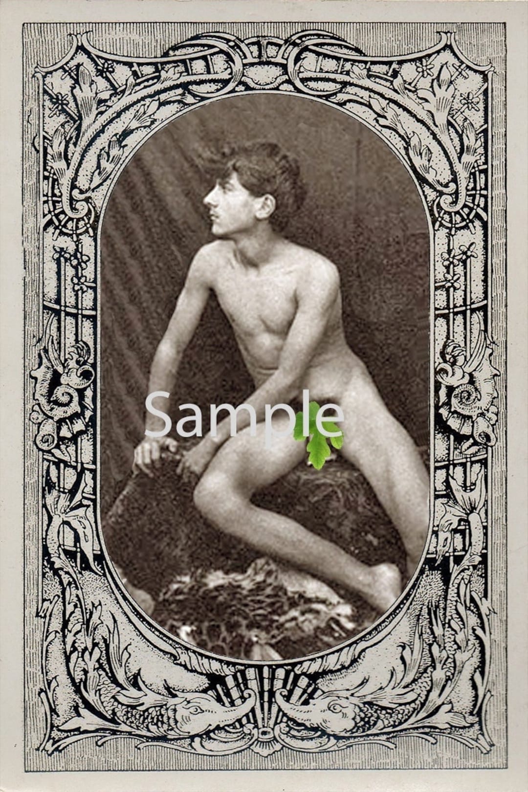 Gay Vintage Porn Photography - Vintage 1900 Photo Reprint of a Nude Young Victorian Man Posed - Etsy