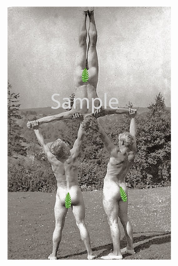 gymnast nude p Vintage 1930's Photo Reprint Muscular Nude Men Hold Naked Gymnast in Air  Gay Interest 98 - Etsy UK