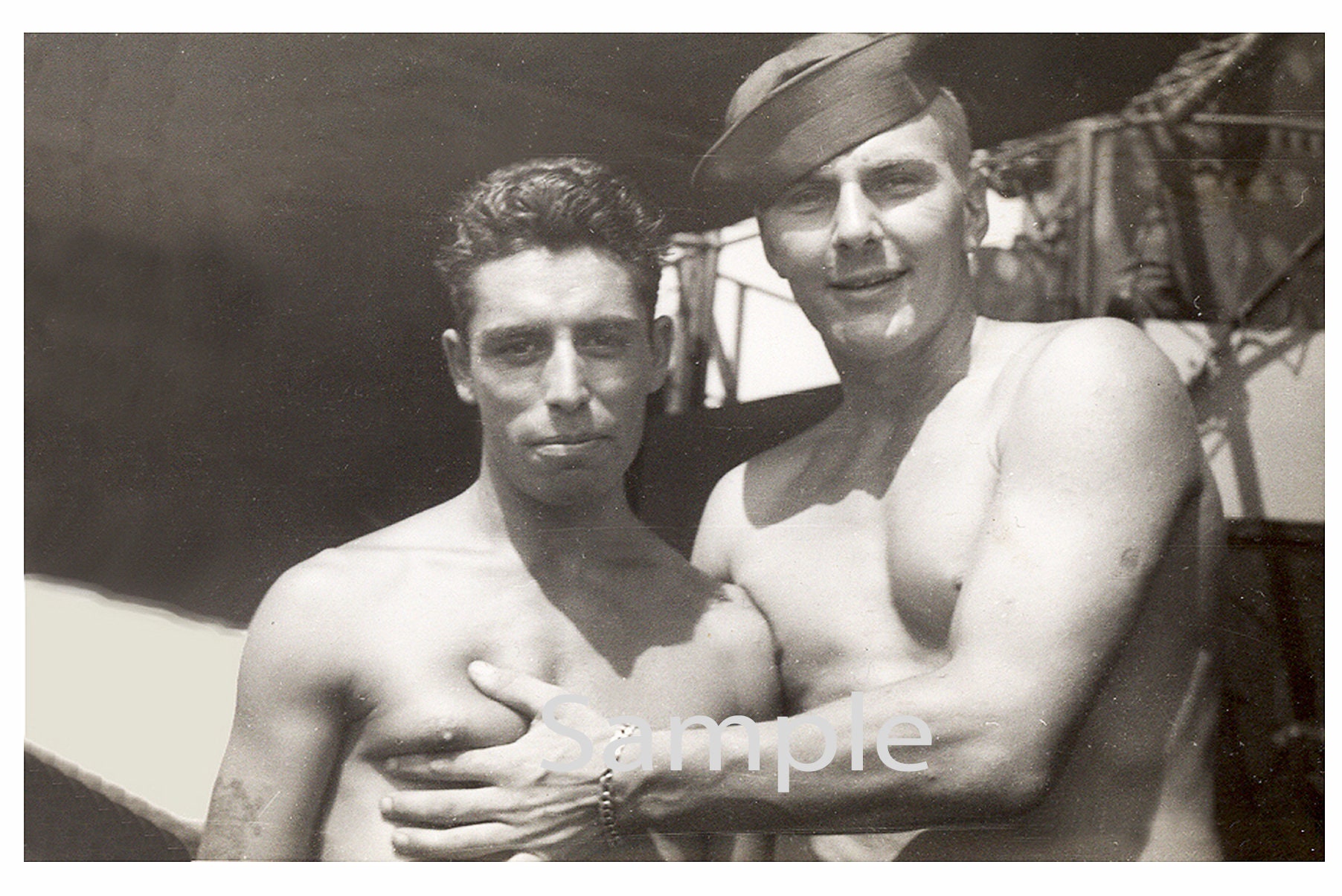 1940's Photo Reprint of a Nude Sailor Squeezing His Best - Etsy Sweden