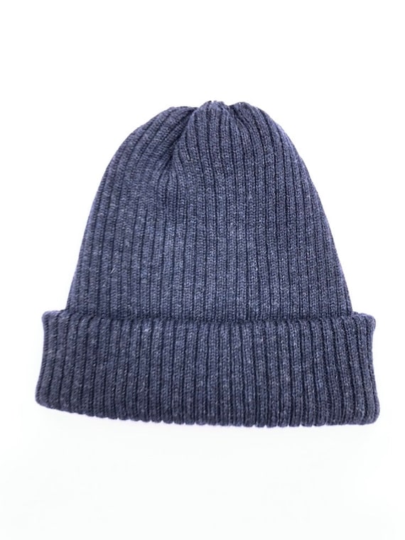 Navy Marl Chunky Knitted Hat / Ribbed Beanie for Men or Women - Etsy