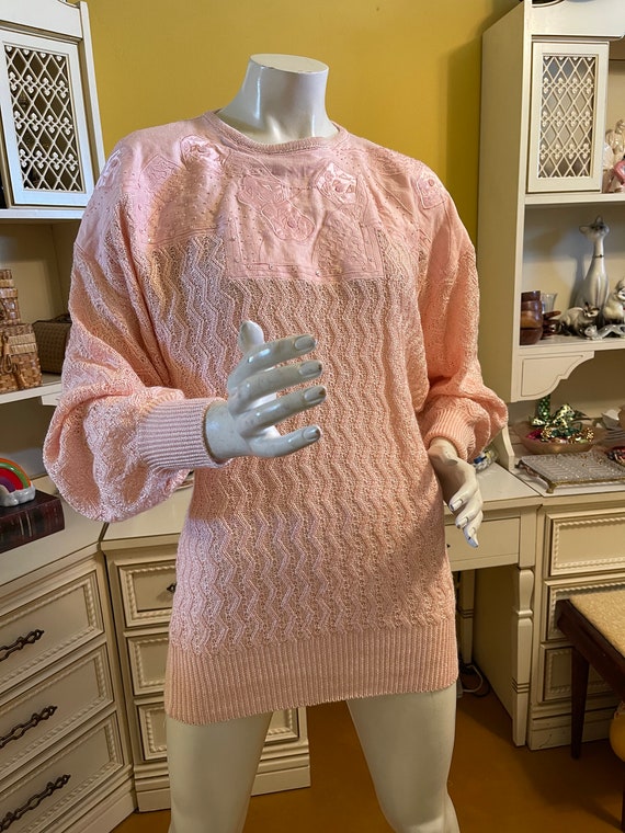 Vintage 80’s pink Suzelle sweater - image 2