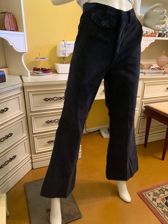Vintage Cotler flared navy corduroy pants - image 1