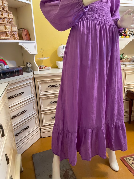Vintage lightweight purple maxi dress - image 10