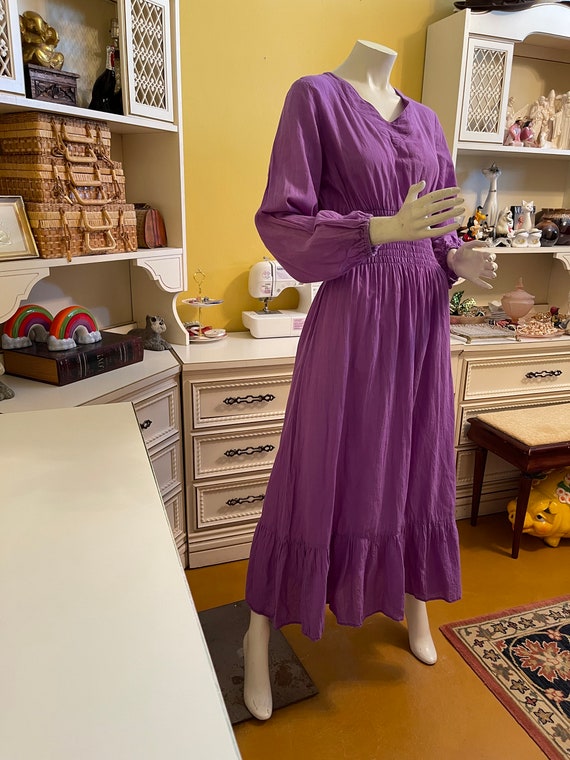 Vintage lightweight purple maxi dress - image 9
