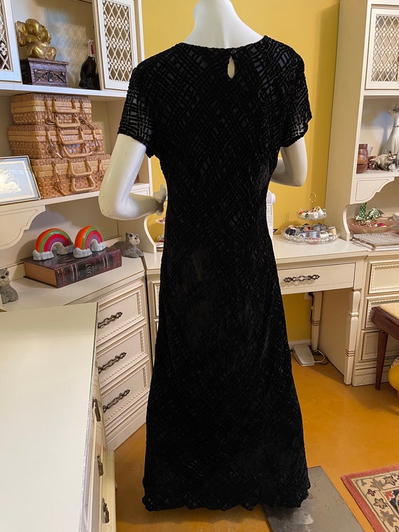 Vintage Wild Rose black maxi dress - image 7