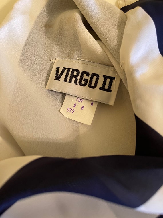 Vintage Virgo11 blue and white dress - image 8