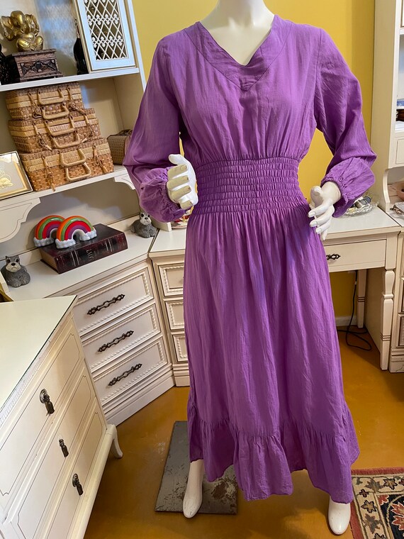 Vintage lightweight purple maxi dress - image 3