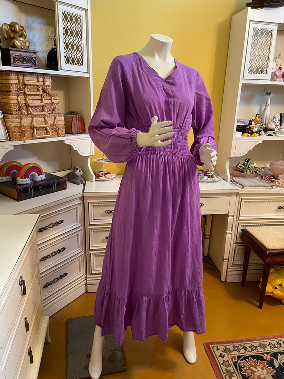 Vintage lightweight purple maxi dress - image 8