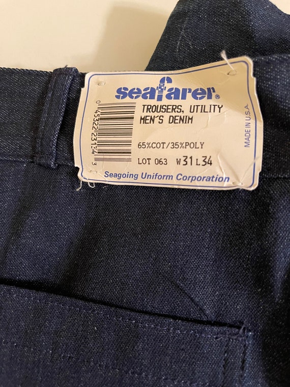 Vintage 70’s dark wash Sea Farer flared jeans - image 10