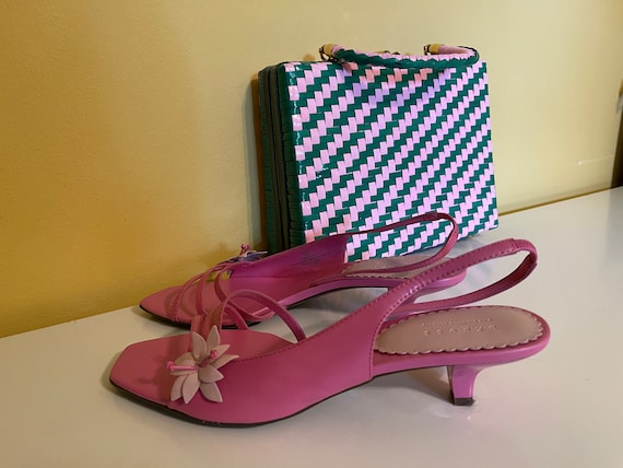 Vintage 80’s/90’s AXCESS pink sling backs - image 1