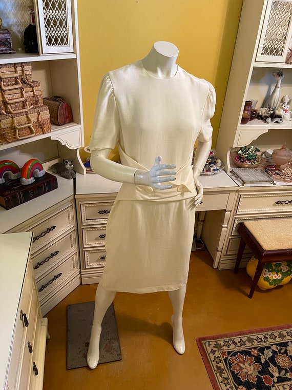 Vintage 80’s Steven Stolman ivory dress - image 3