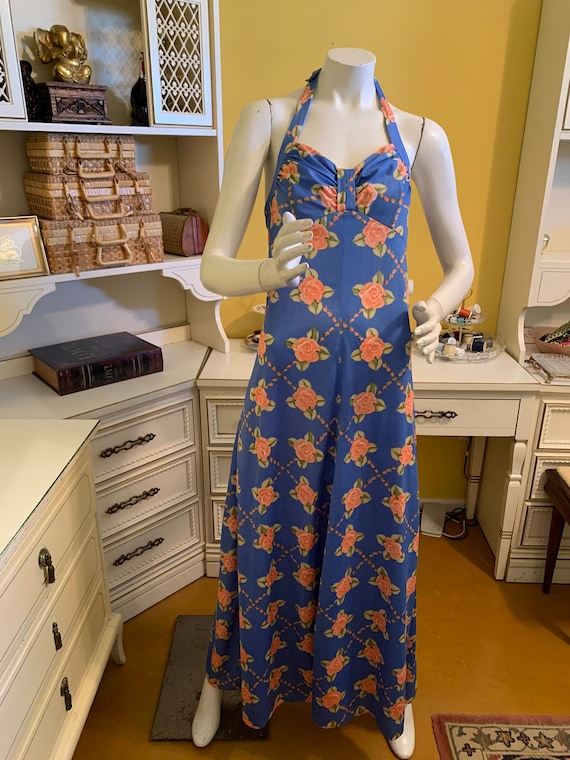 Vintage floral maxi dress - image 2