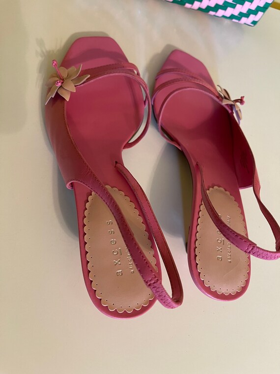 Vintage 80’s/90’s AXCESS pink sling backs - image 5
