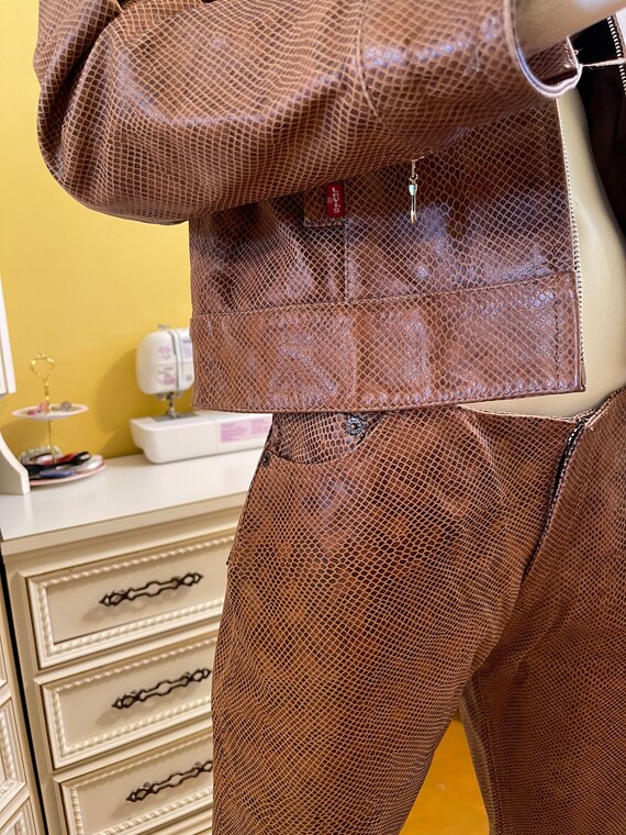 Vintage Levis Leather Pants Set Etsy