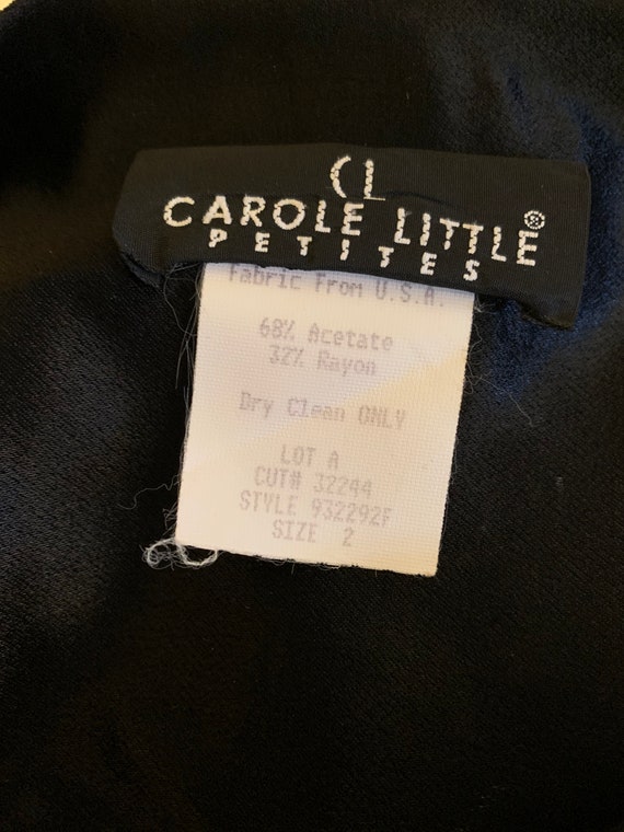 Vintage Carole Little petites black dress - image 10