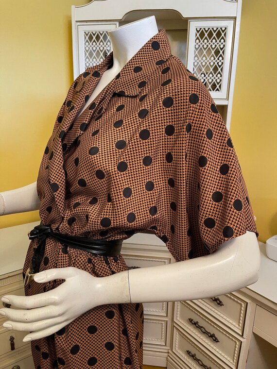 Vintage Kono New York houndstooth and polka dot d… - image 2