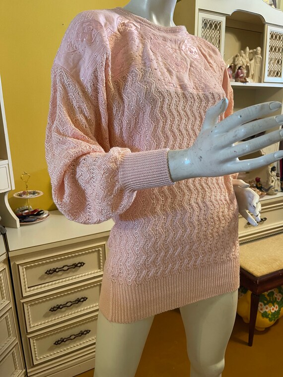 Vintage 80’s pink Suzelle sweater - image 10