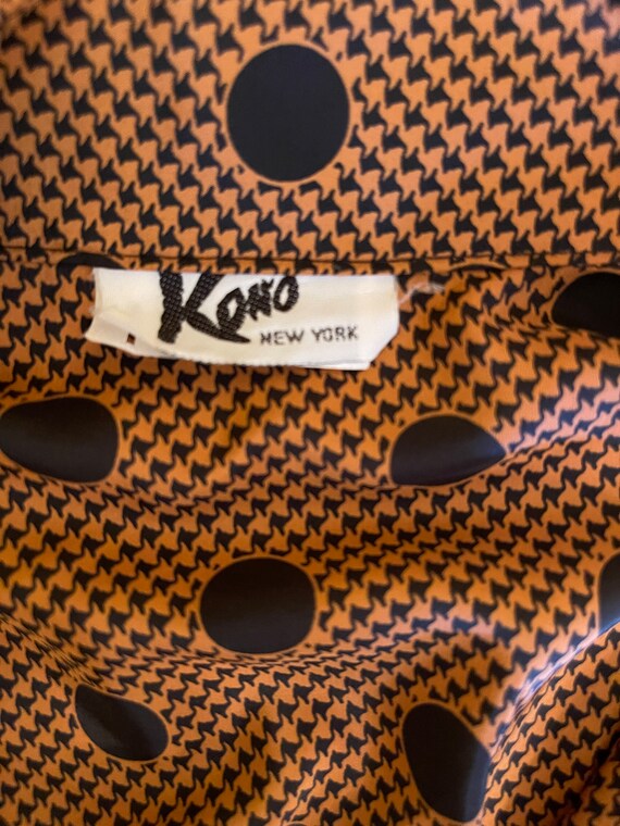 Vintage Kono New York houndstooth and polka dot d… - image 7