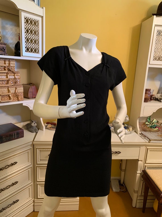 Vintage Carole Little petites black dress - image 3