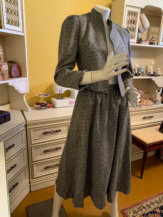 Vintage 80’s Cassidy wool skirt set.