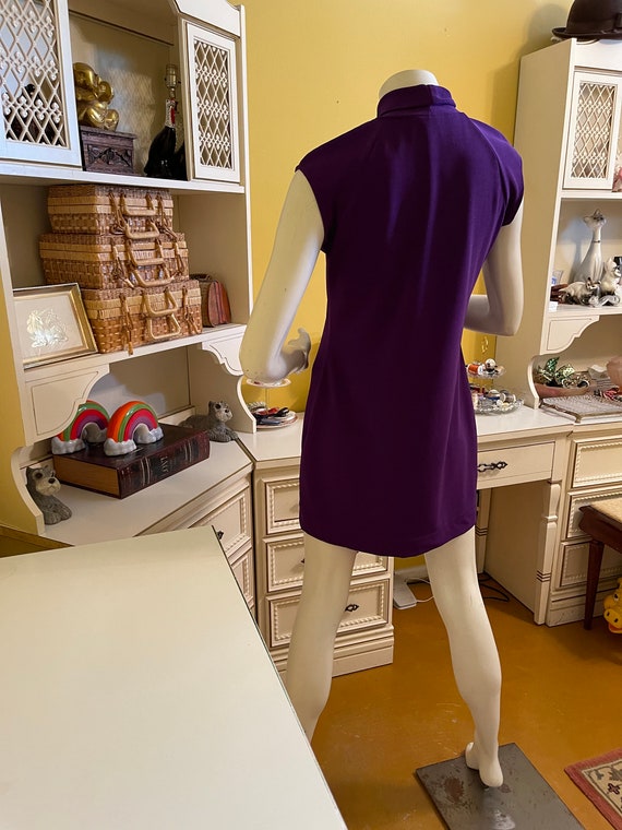 Vintage plum mini dress - image 7