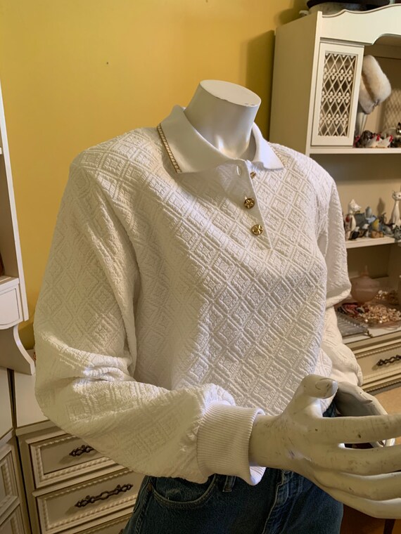 Vintage Alfred Dunner white sweater - image 2