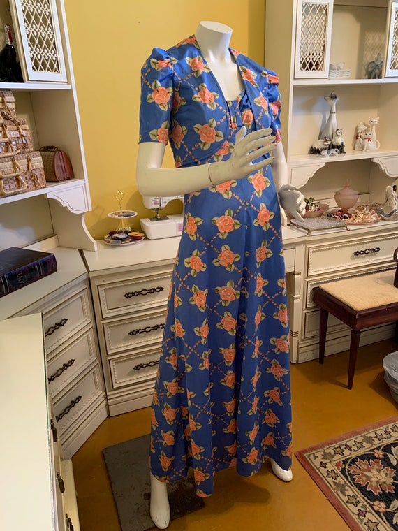 Vintage floral maxi dress - image 8