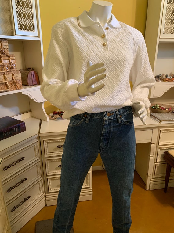 Vintage Alfred Dunner white sweater - image 8