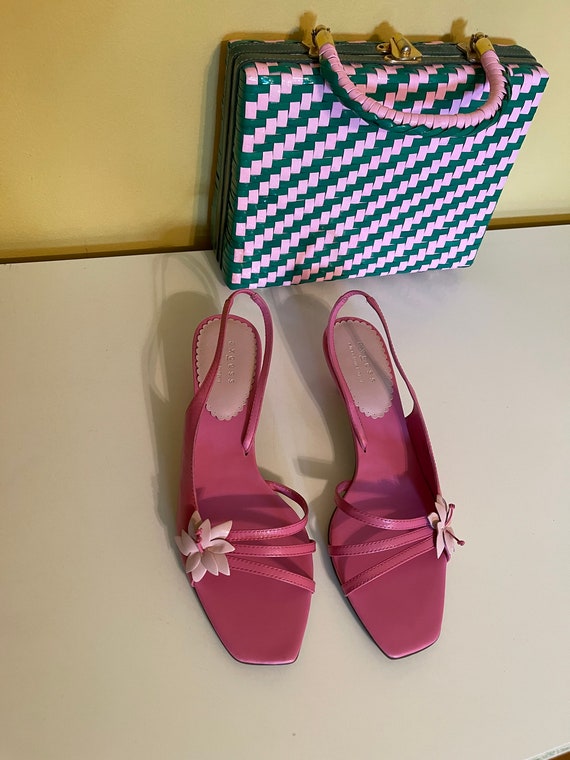 Vintage 80’s/90’s AXCESS pink sling backs - image 10