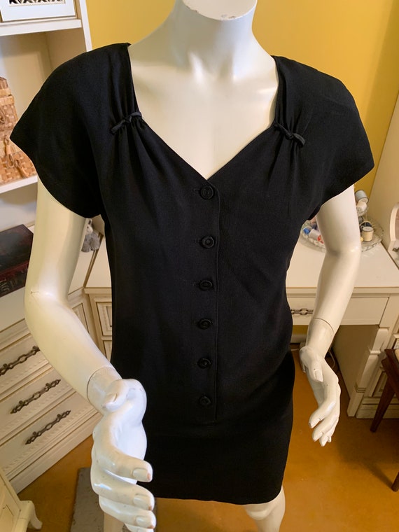 Vintage Carole Little petites black dress - image 4