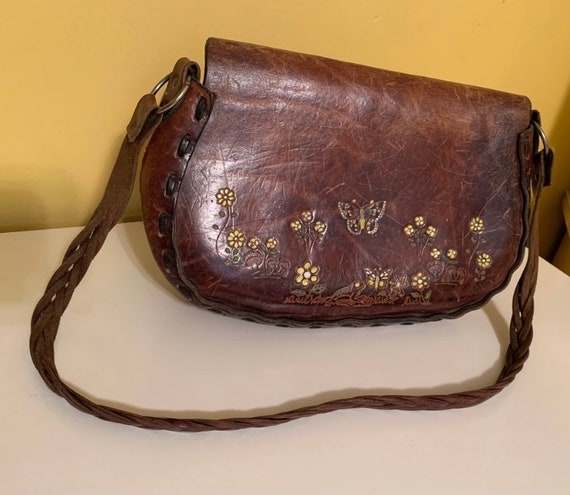 Vintage 70’s tooled leather bag - image 8