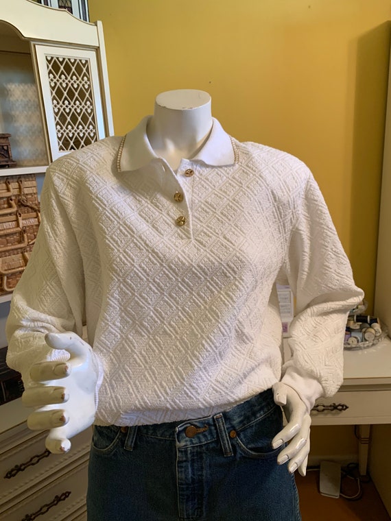 Vintage Alfred Dunner white sweater - image 3