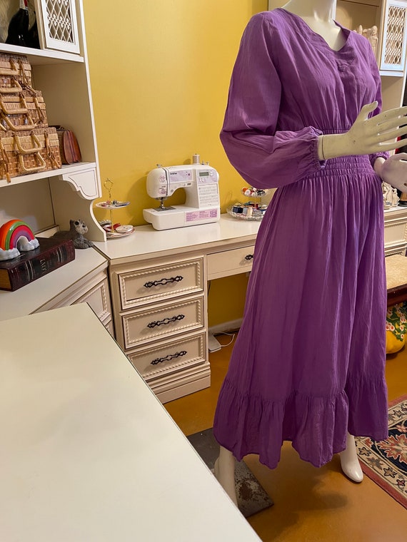 Vintage lightweight purple maxi dress - image 2